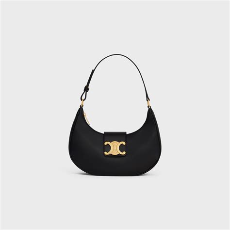 celine ava triomphe black|Celine black handbags.